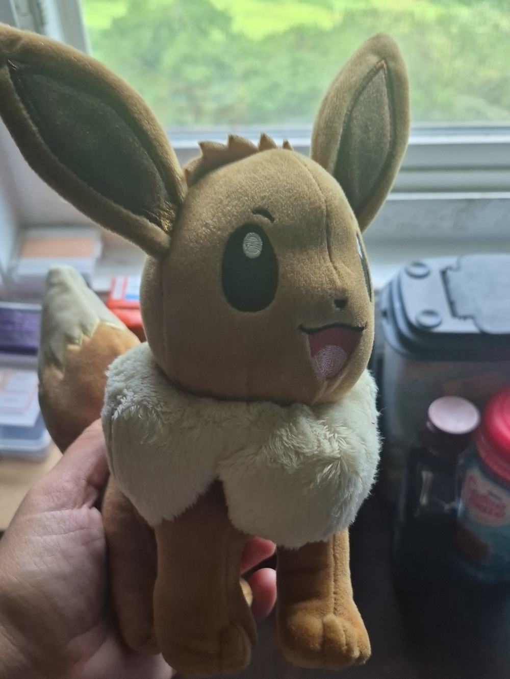 Pokemon Eevee Plush Toy - Brown Plush with Cream Collar